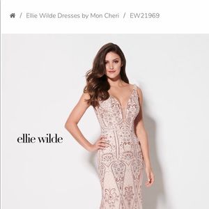 Pink Mon Cheri Dress by Ellie Wilde EW21969